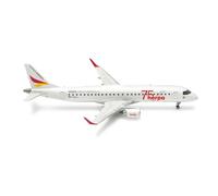 herpa avión en Miniatura German Airways Embraer E190 75 Years, Escala 1:200, artículo de colección, Modelo sin Base, plástico