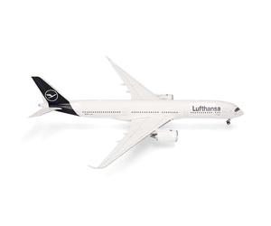 Herpa Avión en Miniatura Lufthansa Airbus A350-900 - D-AIXT Leipzig, Miniatura a Escala 1:200, Pieza de colección, Modelo sin Base, plástico
