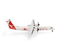 herpa Avión en Miniatura QantasLink Bombardier Q400 Dasher-8", Escala 1:500, Pieza de colección, Modelo sin Soporte, Metal