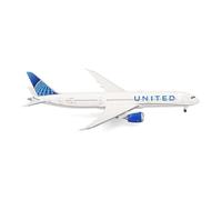 herpa avión en Miniatura United Airlines Boeing 787-9 Dreamliner - N25982, a Escala 1:500, artículo de colección, Modelo sin Base, Metal