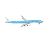 herpa Avión KLM Cityhopper Embraer E195-E2, Escala 1:500, Pieza de colección, Modelo sin Soporte, Metal