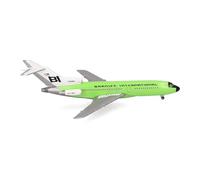 herpa avión Modelo Braniff International Boeing 727-100 - Verde Lima sólido, Miniatura a Escala 1:500, Pieza de coleccionista, sin Base, Metal