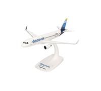 herpa Avión Snap-Fit Airbus A320 Discover Airlines, Escala 1:200, Pieza de colección, Modelo con Soporte, plástico