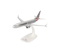 Herpa avión Snap-Fit en Miniatura American Airlines Boeing 737 MAX 8 - N306RC, Miniatura a Escala 1:200, Pieza de colección, Modelo con Base, plástico