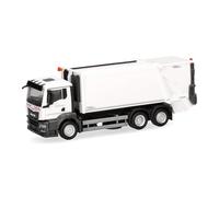 herpa camión de Basura Man TGS NN Faun VARIOPRESS, Blanco, Miniatura a Escala 1:87, Pieza de coleccionista, plástico
