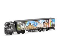 Herpa camión en Miniatura DAF XG+ (6x2) tráiler con Lona Bücheler Wuppertal, Miniatura a Escala 1:87, Pieza de colección, Fabricado en Alemania, plástico