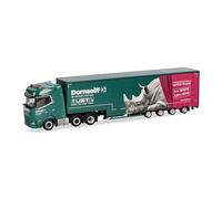 Herpa Camión en Miniatura DAF XG+ semirremolque de Gran Volumen Dornseiff, Miniatura a Escala 1:87, Pieza de colección, Made in Germany, plástico