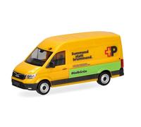 Herpa camión en Miniatura Man eTGE furgón Techo Alto Correo Suizo (Suiza), Miniatura a Escala 1:87, Pieza de colección, Fabricado en Alemania, plástico