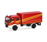 Herpa Camión en Miniatura Man TGM MzKW Bomberos, Miniatura a Escala 1:87, Pieza de colección, Made in Germany, plástico