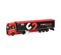 Herpa Camión en Miniatura Man TGX GX semirremolque Piso móvil Helo-Logistik, Miniatura a Escala 1:87, Pieza de colección, Made in Germany, plástico
