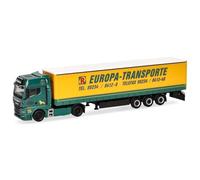 Herpa camión en Miniatura Man TGX GX tráiler con Lona Rubart Europa-Transporte, Miniatura a Escala 1:87, Pieza de colección, Fabricado en Alemania, plástico