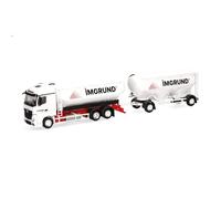herpa Camión en Miniatura Mercedes-Benz Actros Streamspace Tren Cisterna de Leche Imgrund, a Escala 1:87, Pieza de colección, Fabricado en Alemania, plástico