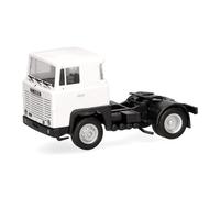 Herpa camión en Miniatura Scania 141 Cabeza tractora 2 Ejes, Blanco, Miniatura a Escala 1:87, Pieza de colección, Fabricado en Alemania, plástico
