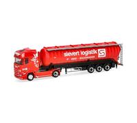 Herpa Camión en Miniatura Scania CS 20 HD semirremolque silo aspirante Sievert Logistik, Miniatura a Escala 1:87, Pieza de colección, Made in Germany, plástico