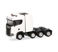 herpa camión en Miniatura Scania CS 20 ND tractora Pesada 4 Ejes, Blanco, Miniatura a Escala 1:87, artículo de colección, Made in Germany, plástico