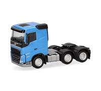 herpa camión en Miniatura Volvo FH Cabina Plana tractora 3 Ejes (6x2), Azul Cielo, Miniatura a Escala 1:87, artículo de colección, Made in Germany, plástico