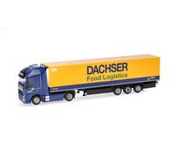 Herpa camión en Miniatura Volvo FH GL XL 2020 eléctrico tráiler frigorífico Dachser Food Logistics, Miniatura a Escala 1:87, Pieza de colección, Fabricado en Alemania, plástico