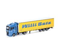 herpa Camión Man TGX GM semirremolque Lona Baja Lowliner Willi Betz, Escala 1:87, Pieza de colección, plástico