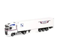 herpa Camión Modelo DAF XG Semi-Remolque de Caja Refrigerada Kaj Madsen (Dinamarca/Kolding), Miniatura a Escala 1:87, Pieza de colección, plástico