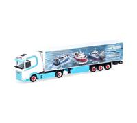 herpa Camión Modelo DAF XG+ Semi-Remolque de Caja Refrigerada Vebatrans (Países Bajos/Urk), Miniatura a Escala 1:87, Pieza de colección, plástico