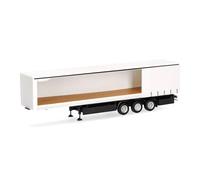 herpa Camión Modelo de Cortina, Lateral Abierto, 3 Ejes, Miniatura a Escala 1:87, Coleccionable, Fabricado en Alemania, plástico, Normal