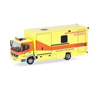 herpa Camión Modelo Mercedes-Benz Atego 2004 Camión de Caja Hospital Militar de Koblenz, Miniatura a Escala 1:87, Pieza de colección, plástico