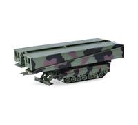 Herpa Carro lanzapuentes Leguan de 26 m, Modelo Militar | Modelo fiel al original a escala 1:87, vehículo de plástico, coleccionistas y aficionados a los camiones a partir de 14 años