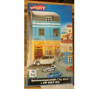 Herpa City 800020 Tienda De Juguetes, Volkswagen Golf Gti Gris Claro 1:64