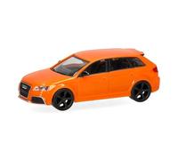 herpa Coche Audi RS3 Sportback, Naranja Brillante con Llantas Negras, Miniatura a Escala 1:87, Pieza de colección, Fabricado en Alemania, plástico Modelo de vehículo, Small Sizes (024877-005)