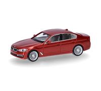 herpa Coche BMW Serie 5 (G30) berlina, Naranja Valencia, Miniatura a Escala 1:87, Pieza de colección, Fabricado en Alemania, plástico Modelo de vehículo, (430692-006)