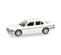 herpa Coche en Miniatura BMW Alpina B12 5.7 (E38), Blanco, a Escala 1:87, Pieza de colección, Fabricado en Alemania, Modelo de plástico