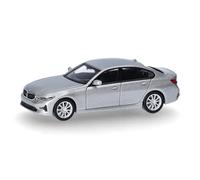 herpa Coche en Miniatura BMW Serie 3 Berlina (G20), Plata Glaciar, Miniatura a Escala 1:87, artículo de colección, Made in Germany, Modelo de plástico