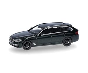 Herpa Coche en Miniatura BMW Serie 5 Touring (G31), Verde Oxford II, Miniatura a Escala 1:87, artículo de colección, Made in Germany, Modelo de plástico