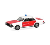 Herpa Coche en Miniatura Ford Granada Bomberos, Miniatura a Escala 1:87, Pieza de colección, Fabricado en Alemania, Modelo de plástico