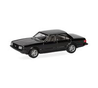 Herpa Coche en Miniatura Ford Granada, Negro, Miniatura a Escala 1:87, Pieza de colección, Fabricado en Alemania, Modelo de plástico