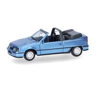 herpa Coche en Miniatura Opel Kadett E Gsi Cabrio, Escala 1:87, Pieza de colección, Modelo de plástico, Color: Azul láser metálico