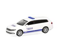 Herpa Coche en Miniatura VW Passat Variant THW Wörrstadt RLP, Miniatura a Escala 1:87, Pieza de colección, Fabricado en Alemania, Modelo de plástico