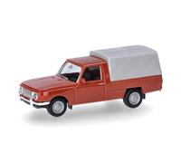 herpa Coche en Miniatura Wartburg 353 Trans '66 con Lona, marrón, a Escala 1:87, Pieza de colección, Fabricado en Alemania, Modelo de plástico