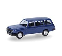 Herpa Coche en Miniatura Wartburg Tourist ’84, Azul Neptuno, Miniatura a Escala 1:87, Pieza de colección, Made in Germany, Modelo de plástico