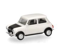 herpa Coche Modelo Mini Mayfair (Volante a la Derecha), Blanco clásico inglés, Miniatura a Escala 1:87, Pieza de coleccionista, Modelo de plástico