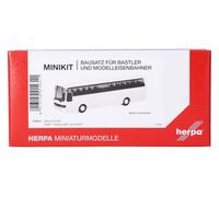 Herpa Kit de Modelo MiniKit autobús Setra 215 HD, Blanco (1 Unidad), Escala 1:87, maqueta de colleción, modelismo, Modelo aleman, Figura plástico