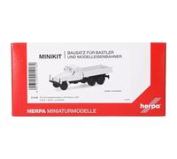 Herpa Kit de Modelo MiniKit IFA G5 camión volquete trilateral 3 Ejes, Blanco, Escala 1/87, maqueta de colección, modelismo, Modelo alemán, Figura plástico