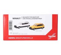 Herpa Kit de Modelo MiniKit Opel Corsa A SR, Blanco y Amarillo (2 Unidades), Escala 1:87, maqueta de colleción, modelismo, Modelo aleman, Figura plástico