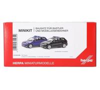 Herpa MiniKit 013109-003 | Volkswagen (VW) Tiguan, azul ultramarino y negro | 1:87 | Pista HO | Modelos en miniatura