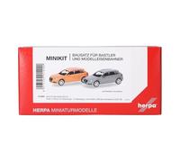 herpa Kit de Montaje MiniKit Audi A3 Sportback (2012) Naranja Brillante y Gris Nardò, 2 Unidades, Miniatura a Escala 1:87, artículo de colección, Kit para modelismo, plástico