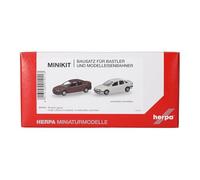 herpa Kit de Montaje MiniKit Renault Laguna Rojo Siena y Blanco Ártico, 2 Unidades, Miniatura a Escala 1:87, Pieza de colección, Kit de modelismo, plástico