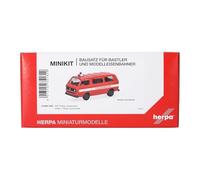 Herpa Kit de Montaje MiniKits VW T3 Bus Feuerwehr, Miniatura a Escala 1:87, Pieza de colección, Kit de modelismo, plástico