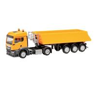 Herpa- Man TGS TM Schmitz-Sillín basculante, Color Naranja Model, Multicolor (314589)