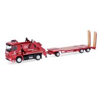 herpa Mercedes-Benz Arocs camión volquete AK12 con Remolque TU3 Küchler, Miniatura a Escala 1:87, Pieza de colección, Fabricado en Alemania, plástico Modelo de vehículo, (318396)