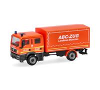 Herpa Miniatura Camión Man TGM MzKW Unidad ABC Múnich, Escala 1:87 | Miniatura fiel para coleccionistas y aficionados al modelismo desde 14 años, maqueta de plástico, Made in Germany